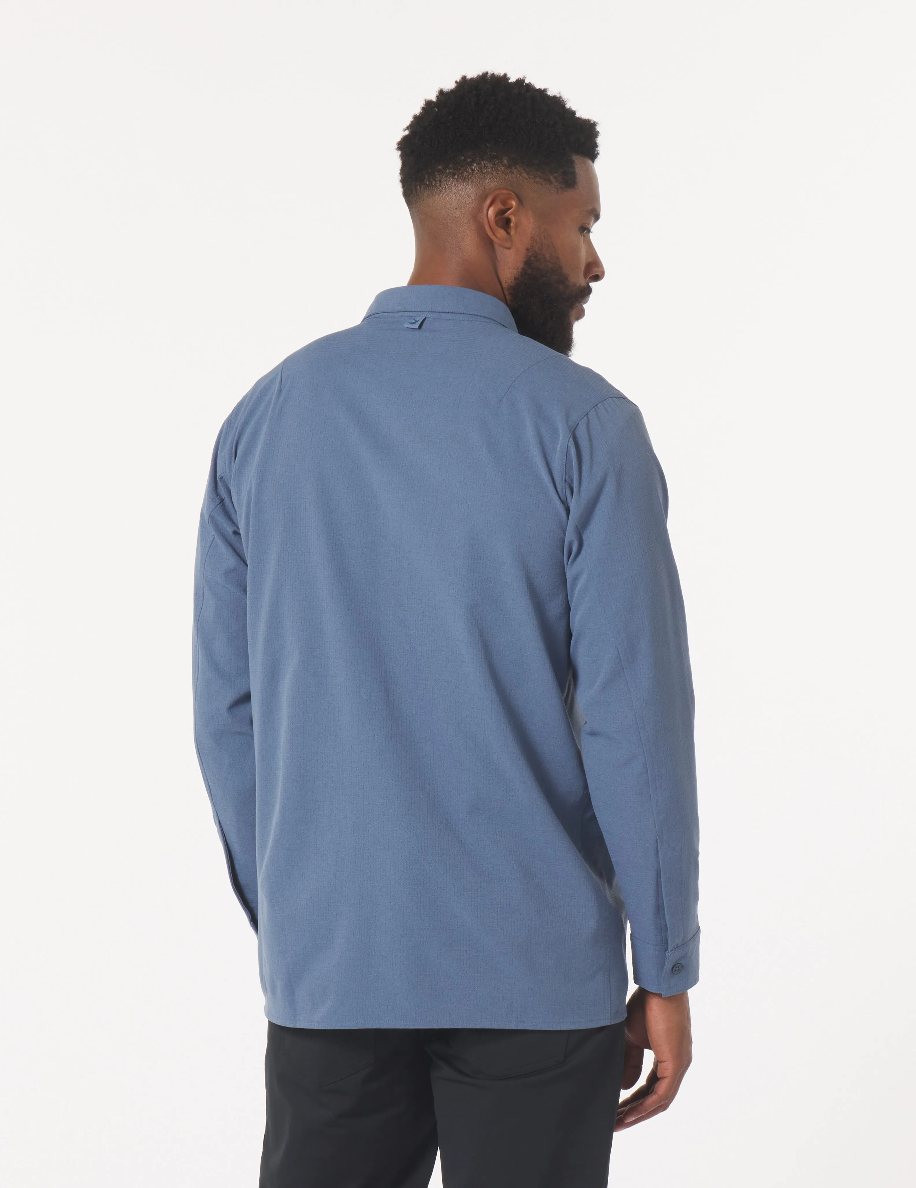 Zephyr Long Sleeve Shirt: Washed Blue