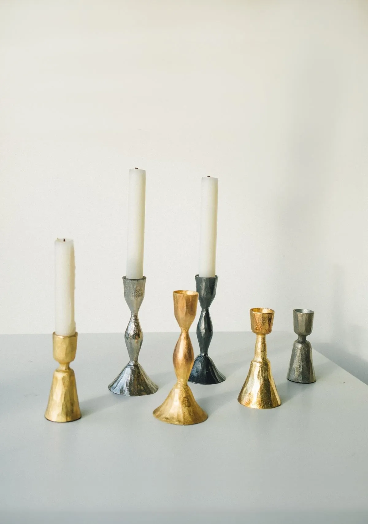Zora Forged Candlestick L, Gunmetal